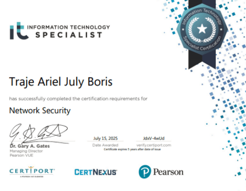 Networking Essentials certificate
